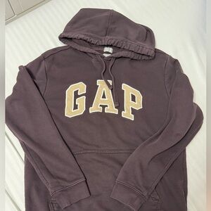 brown gap logo hoodie size s womens